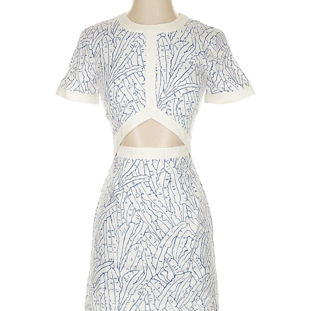 STAUD Mini Perla Linen Dress